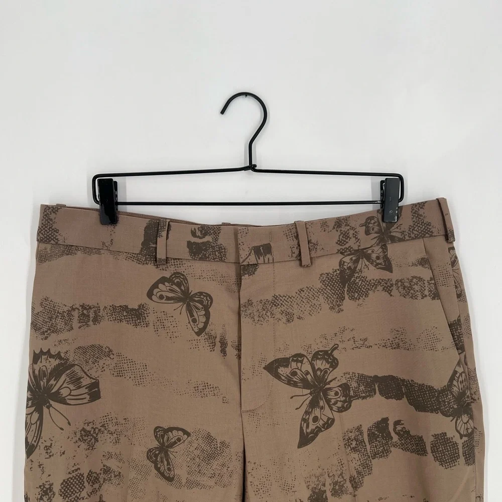 Cos x Yeboah Tailored Wool Blend Butterfly Printed Men Trousers - Picture 2 of 7